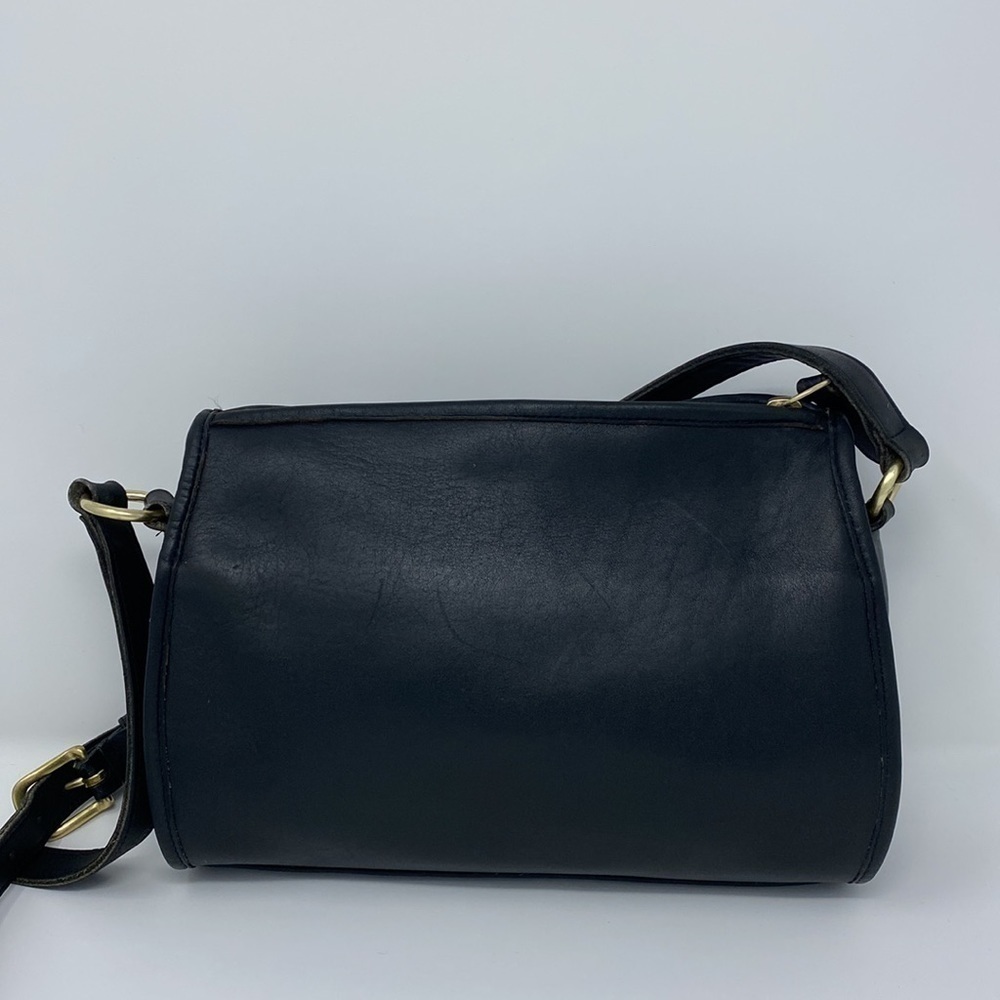 Coach Vintage Black Leather Austin Crossbody Adjustable Strap Purse - Picture 3 of 14